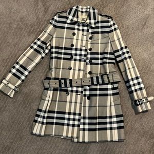 Burberry Rain Coat- Burberry Plaid